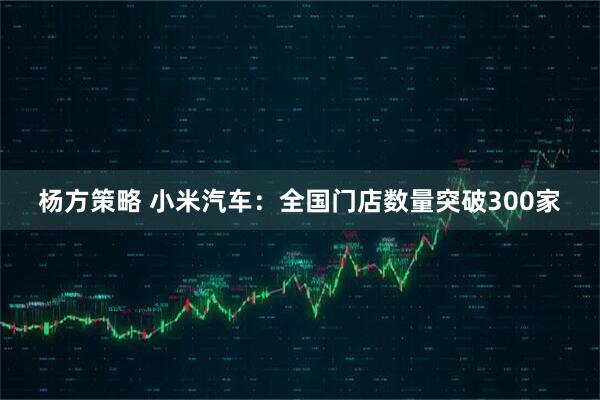 杨方策略 小米汽车：全国门店数量突破300家